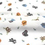 ΠΑΝΑ ΦΑΝΕΛΑ bebe Zoo 29 80X80 White 100% Cotton Flannel