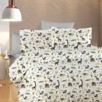 ΣΕΝΤΟΝΙΑ ΕΜΠΡΙΜΕ ΣΕΤ 2 τεμ kids Zoo 557 160X240 White-Grey 100% Cotton