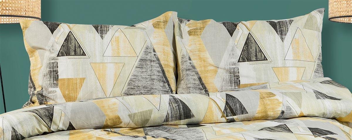 0007268_SKU_33211647005 ΜΑΞΙΛΑΡΟΘΗΚΗ ΕΜΠΡΙΜΕ Geometrical 333 50X70 Beige 100% Cotton Flannel - Image 1