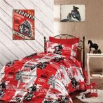 ΠΑΠΛΩΜΑΤΟΘΗΚΗ ΕΜΠΡΙΜΕ kids Motocross 288 160X240 Red 70/30 Cott/Pol