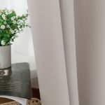 Κουρτίνα μεσαίας σκίασης με 8 μεταλλικούς κρίκους Effect Art 8443 140x270 Εκρού Beauty Home - Image 7
