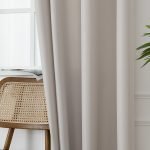 Κουρτίνα μεσαίας σκίασης με 8 μεταλλικούς κρίκους Effect Art 8443 140x270 Εκρού Beauty Home - Image 8
