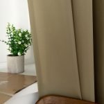 Κουρτίνα μεσαίας σκίασης με 8 μεταλλικούς κρίκους Effect Art 8443 140x270 Λαδί Beauty Home - Image 7