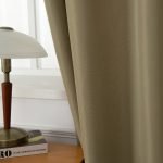 Κουρτίνα μεσαίας σκίασης με 8 μεταλλικούς κρίκους Effect Art 8443 140x270 Λαδί Beauty Home - Image 10
