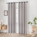 Beauty Home Κουρτίνα μεσαίας σκίασης με 8 μεταλλικούς κρίκους Effect Art 8443 140x270 Ασημί - Image 2