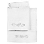 Σετ πετσέτες Art 3169  Σετ 3τμχ  Λευκό   Beauty Home