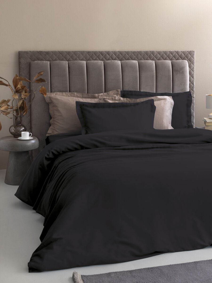 5205857271602_5 Σετ King Size Σεντόνια 285x270 Posh Sateen BLACK - Image 1