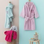 Μπουρνούζι με Κουκούλα Kids Bath MERMAID (Χρώμα Φούξια)