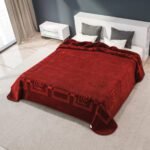 ΑΚΡΥΛΙΚΗ ΚΟΥΒΕΡΤΑ ΥΠΕΡΔΙΠΛΗ 220X240 PIERRE CARDIN NANCY 657  GRANATE(16)