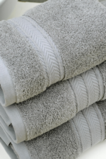 Σετ πετσέτες 3τμχ Lisbon Grey Liolios Home