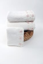 Σετ πετσέτες 3τμχ Menekse Cream Liolios Home - Image 2