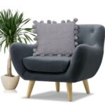 Διακοσμητικό μαξιλάρι με γέμισμα Moss Lt Grey Liolios Home (50x50)