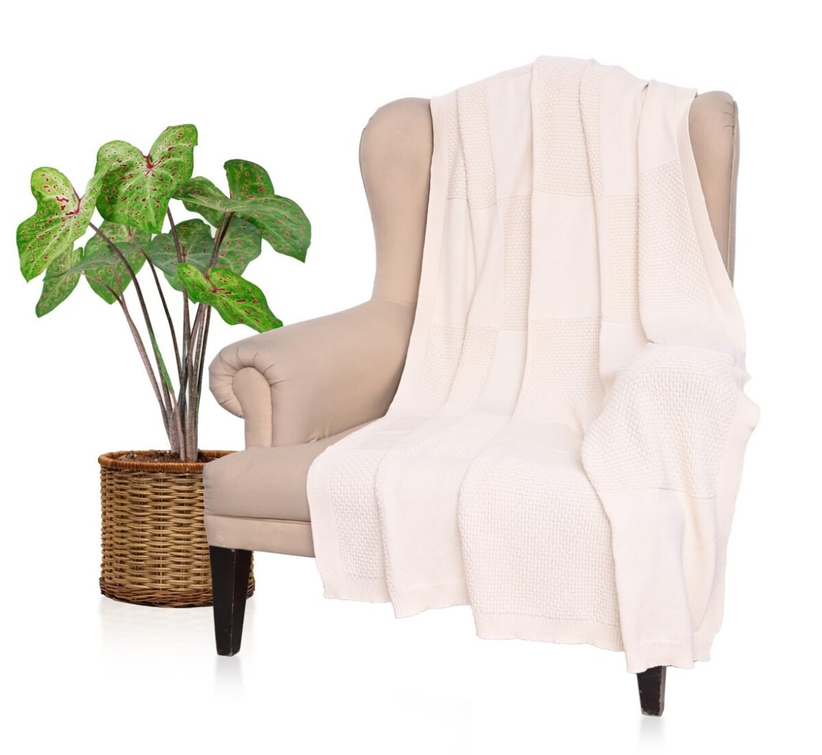 kellynatural Κουβέρτα Fushion Kelly Εκρού Liolios Home (130x170) - Image 1