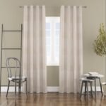 Κουρτίνα Σχ. Emelie  έτοιμη ραμμένη με κρίκους με σενίλ ρίγες 140x260cm 100% pol. - Image 3