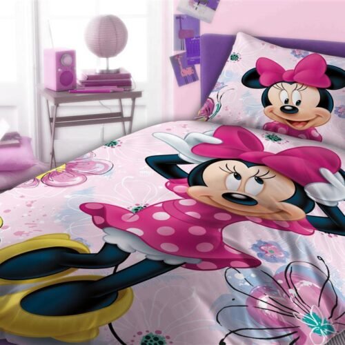 Παπλωματοθήκη Σετ 2 τεμ Disney Home Minnie 850 160X240 Pink 100% Cotton