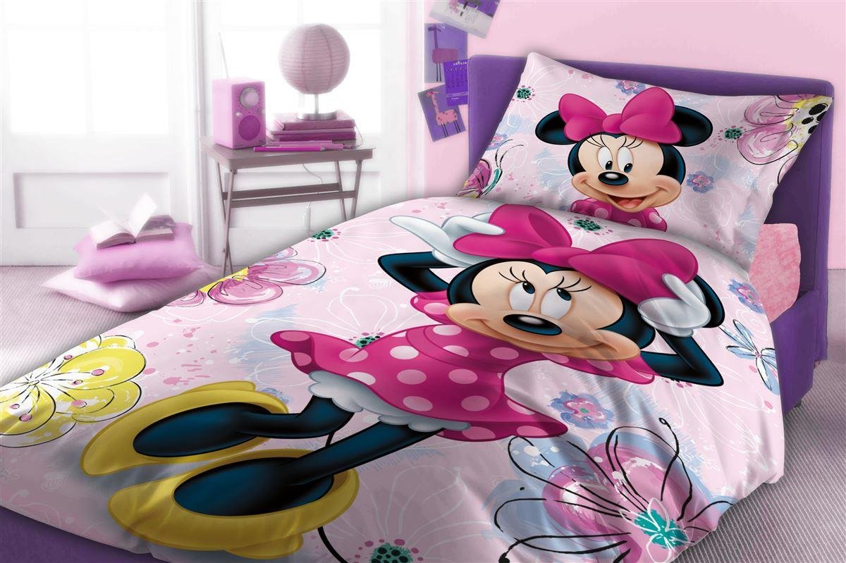 0007617_SKU_44160823002 Παπλωματοθήκη Σετ 2 τεμ Disney Home Minnie 850 160X240 Pink 100% Cotton - Image 1