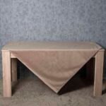 Τραπεζοκαρέ Βελούδο 140x140 Cotone | Leo Μπεζ