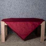 Τραπεζοκαρέ Βελούδο 140x140 Cotone | Leo Μπορντό