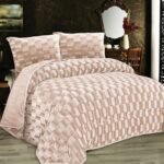 Κουβερτοπάπλωμα με εφέ Fleece 750 gsm 1940 Mocha 160X220 100% Polyester