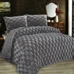 Κουβερτοπάπλωμα με εφέ Fleece 750 gsm 1940 Grey 220Χ240 100% Polyester