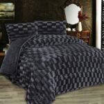 Κουβερτοπάπλωμα με εφέ Fleece 750 gsm 1940 Grey-Black 220Χ240 100% Polyester