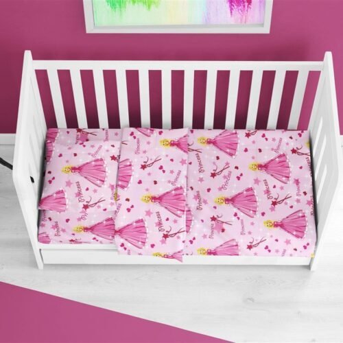 ΚΑΤΩΣΕΝΤΟΝΟ ΜΕ ΛΑΣΤΙΧΟ bebe Princess 392 0,70X1,40X0,15 Pink 70/30 Cott/Pol