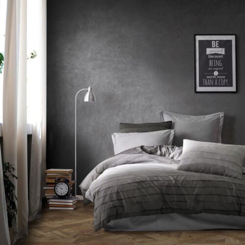 Σεντόνια Εμπριμέ Σετ 4 τεμ Shades of Grey 485 240X270 Grey 70/30 Cott/Pol