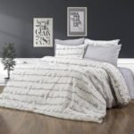 Σεντόνια Εμπριμέ Σετ 4 τεμ Αρίσβη 471 240X270 White 70/30 Cott/Pol