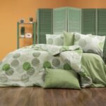 Σεντόνια Εμπριμέ Σετ 4 τεμ Κοραλία 468 220X240 Green 70/30 Cott/Pol