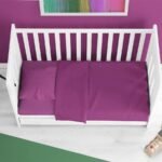 Κατωσέντονο με Λάστιχο bebe Solid 501 0,70X1,40X0,15 Dark Magenta 100% Cotton