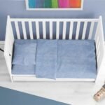 Κατωσέντονο με Λάστιχο bebe Premium Shadow 614 0,70X1,40X0,15 Sky Blue 100% Cotton