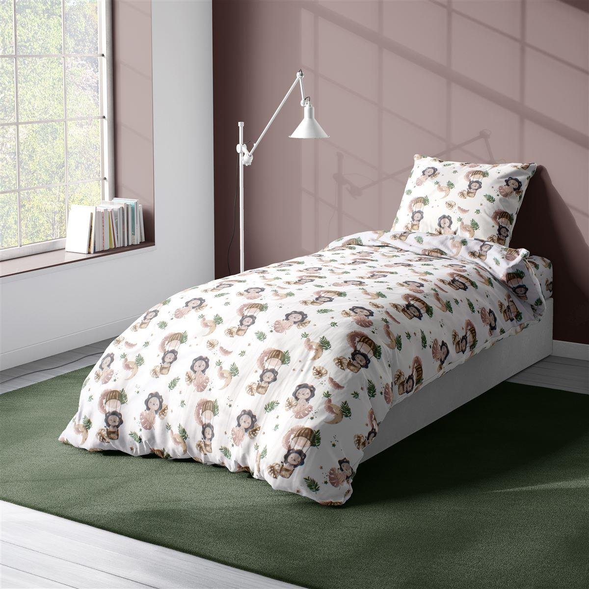 0007912_SKU_32111123039 Πάπλωμα Εμπριμέ kids Lion 532 160X240 Beige 100% Cotton - Image 1