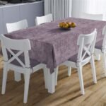 Αλέκιαστο Σετ 2 τεμ (Τραπ/λο 140X140 & Τραβέρσα 40X140) Panama Shadow Dark Lila 70/30 Cott/Pol