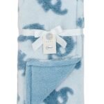 Κουβέρτα Sherpa Jacquard bebe 460 gsm Elephant 08 75X100 Sky Blue 100% Polyester