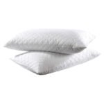 Beauty Home Ζεύγος καπιτονέ προστατευτικές μαξιλαροθήκες Λευκό 50x80