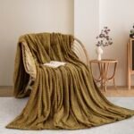 ΚΟΥΒΕΡΤΑ  FLEECE ΗΜΙΔΙΠΛΟ 180X240 ADAM HOME (550) HONEY GOLD (75)