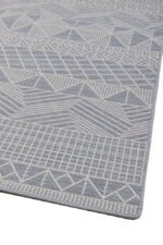 Ψάθινο χαλί Jersey 765/514 Ανοιχτό Πετρόλ Γεωμετρικά Σχέδια - ΡΟΤΟΝΤΑ  1,60x1,60 Colore Colori - Image 2