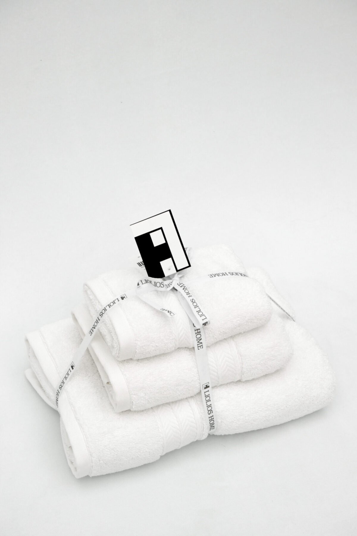 Σετ πετσέτες 3τμχ Lisbon White Liolios Home - Image 2