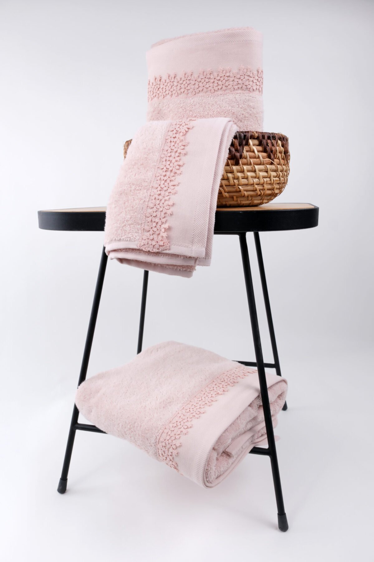 Σετ πετσέτες 3τμχ Margarita Pink Liolios Home - Image 4