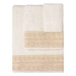 Beauty Home Σετ πετσέτες 3τμχ με δαντέλα Art 3440 (30x50+50x90+70x140) Εκρού