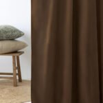 Κουρτίνα Με Τρουκς 140x260 CYRIL (Χρώμα Καφέ)