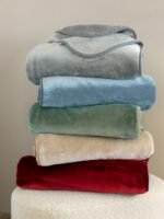 Κουβέρτα Βελουτέ 160x220 DREAM VELOUR/3 OLIVE - Image 2