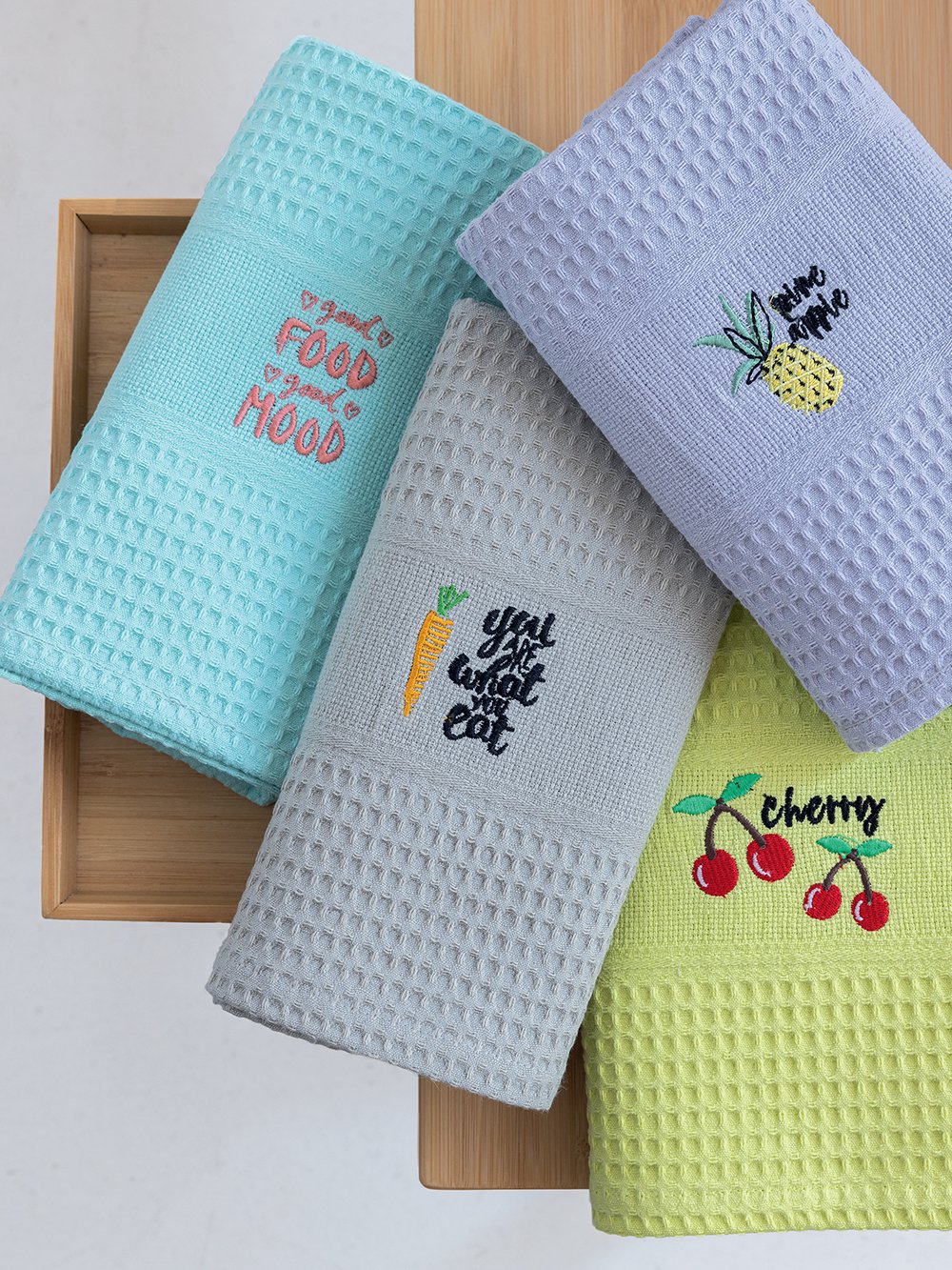 5205857289546_2 Σετ 4 Πετσέτες Κουζίνας Kitchen Towels 50x70 NORA103 - Image 1