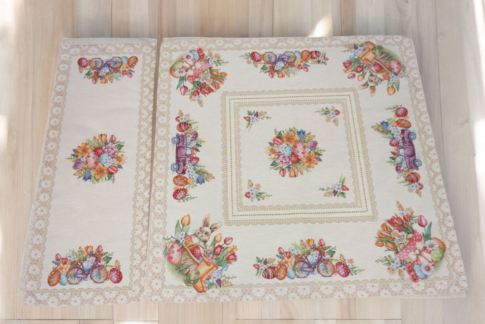 tulips-set Πασχαλινό Σετ καρέ-τραβέρσα Cotone | Tulips - Image 1