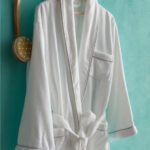 Λευκό Μπουρνούζι Velour Κιμονό 370gsm (XL)