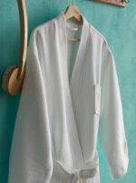 Λευκό Μπουρνούζι Πικέ Terry Κιμονό 390gsm (ΧL)