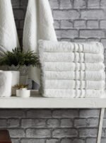 Λευκή Πετσέτα Προσώπου 500gsm (50x90) (Συσκευασία 6 τμχ)