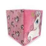 Κουτί-Σκαμπό Unicorn 10 30X30X30 Pink 100% Polyester
