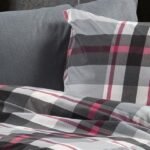 Μαξιλαροθήκη Εμπριμέ Εκάβη 424 50X70 Grey-Bordeaux 70/30 Cott/Pol