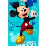 Πετσέτα Θαλάσσης Quick Dry Disney Home Mickey 14 70X140 Sky Blue 100% Microfiber